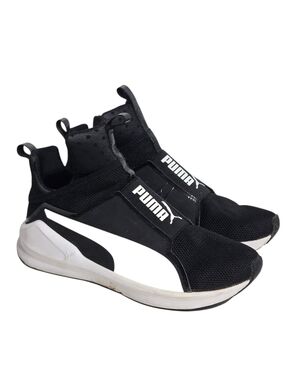 Puma Fierce Core Slip-On Training Sneakers Black White Women's Size 7